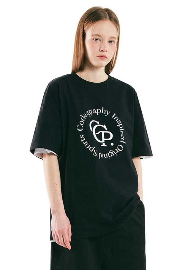 韓國CODEGRAPHY - CIRCLE LOGO T-SHIRT_black