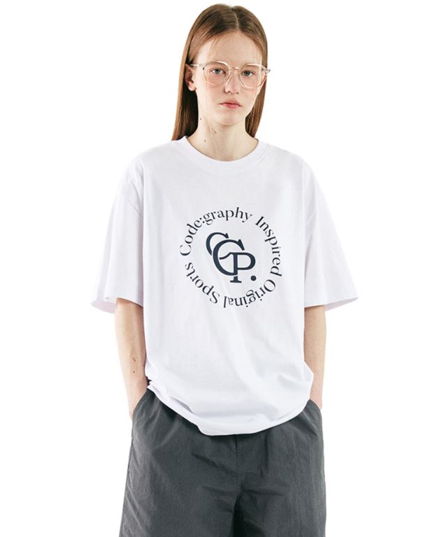 韓國CODEGRAPHY - CIRCLE LOGO T-SHIRT_white