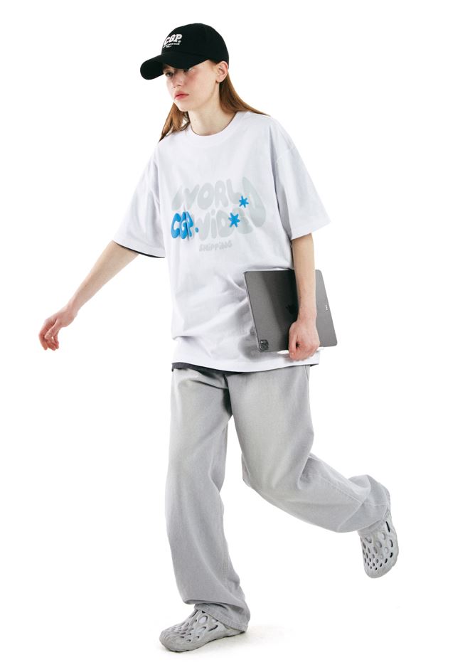 韓國CODEGRAPHY - WORLDWIDE SHORT T-SHIRT_white