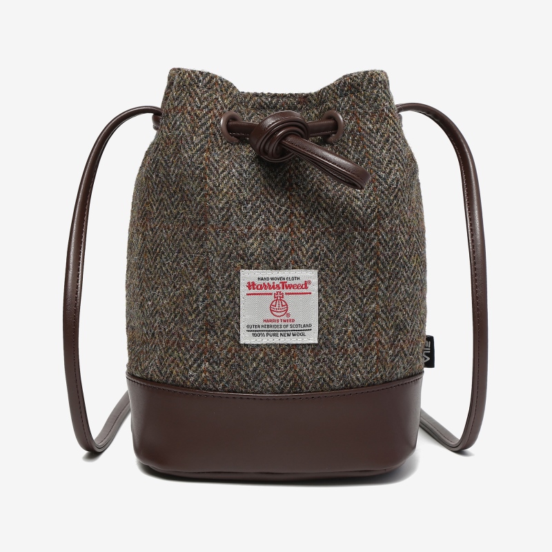 韓國FILA x Harris Tweed Bucket Bag (米色)