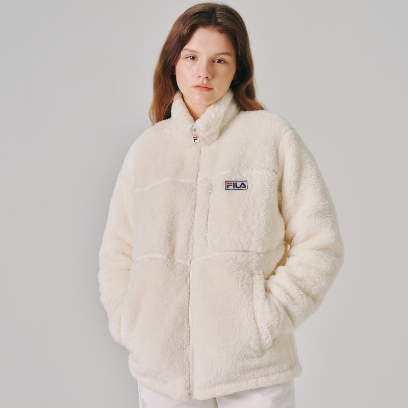 韓國FILA Uni Stan Neck Silky Boa Fleece (Light Beige)