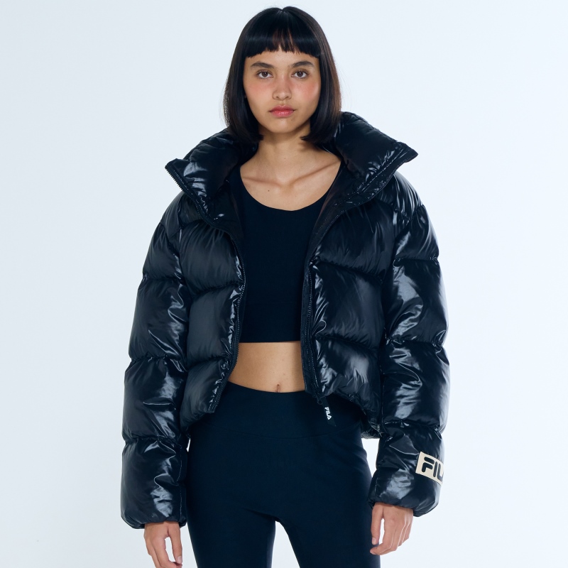 韓國FILA <Milano Down> Short Down Jacket (Shiny Black)