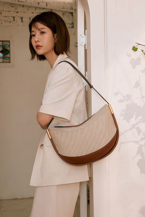 韓國LOEUVRE - Sac de Crete Toile (NATURAL TANNING)