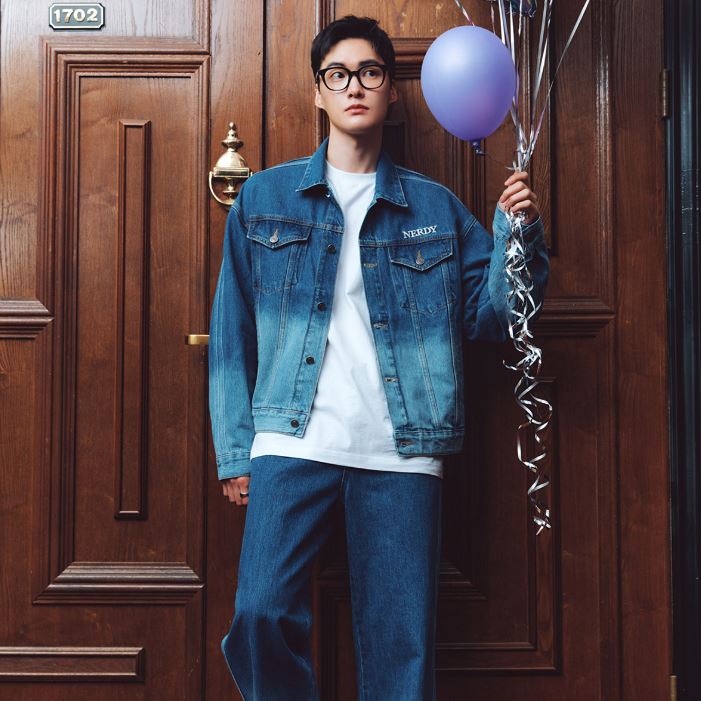 韓國 NERDY - Gradient Denim Jacket