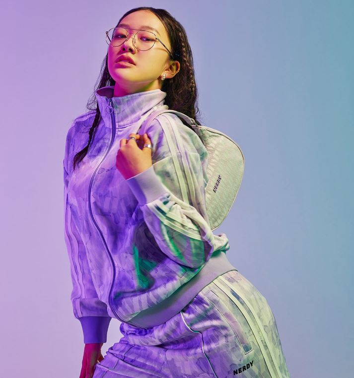 韓國 NERDY - Water Color Brush Track Top (2color)