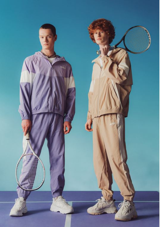 韓國 NERDY - Color Block Woven Pants (2color)