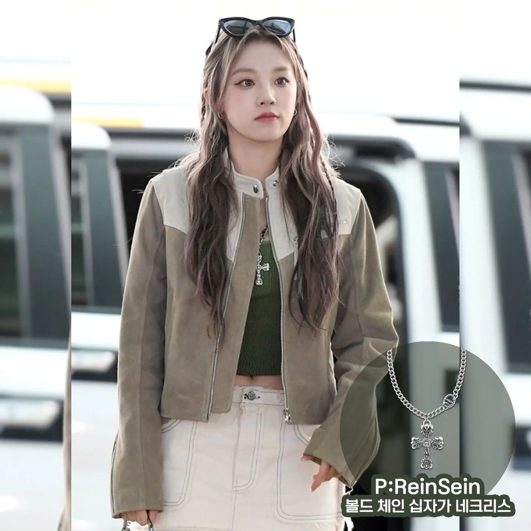 韓國REINSEIN - Bold Chain Cross Necklace| (G)I-DLE 雨琦 同款