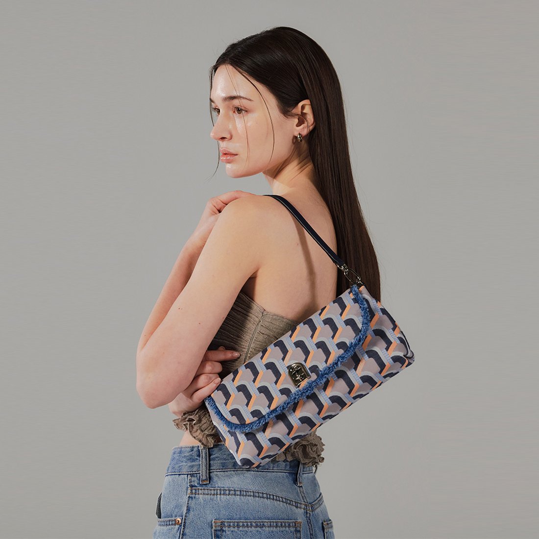 韓國ROSA.K - JARDIN MONOGRAM BAGUETTE_MM