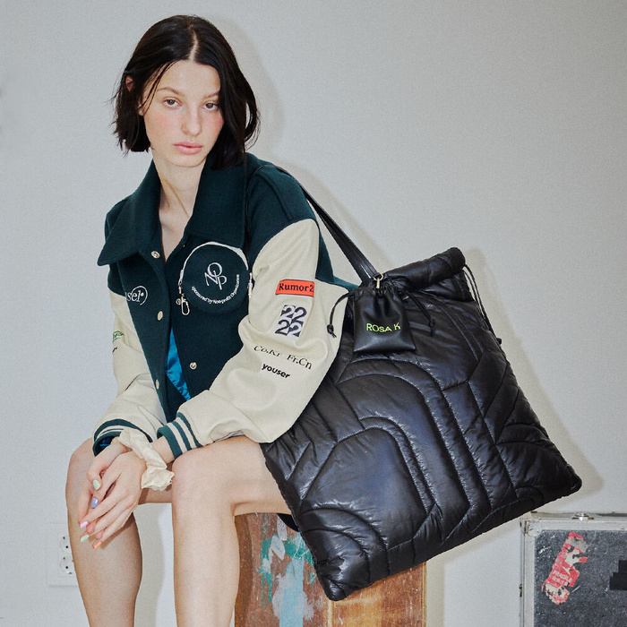 ROSA.K LA POCHE SHOPPER JET BLACK_L