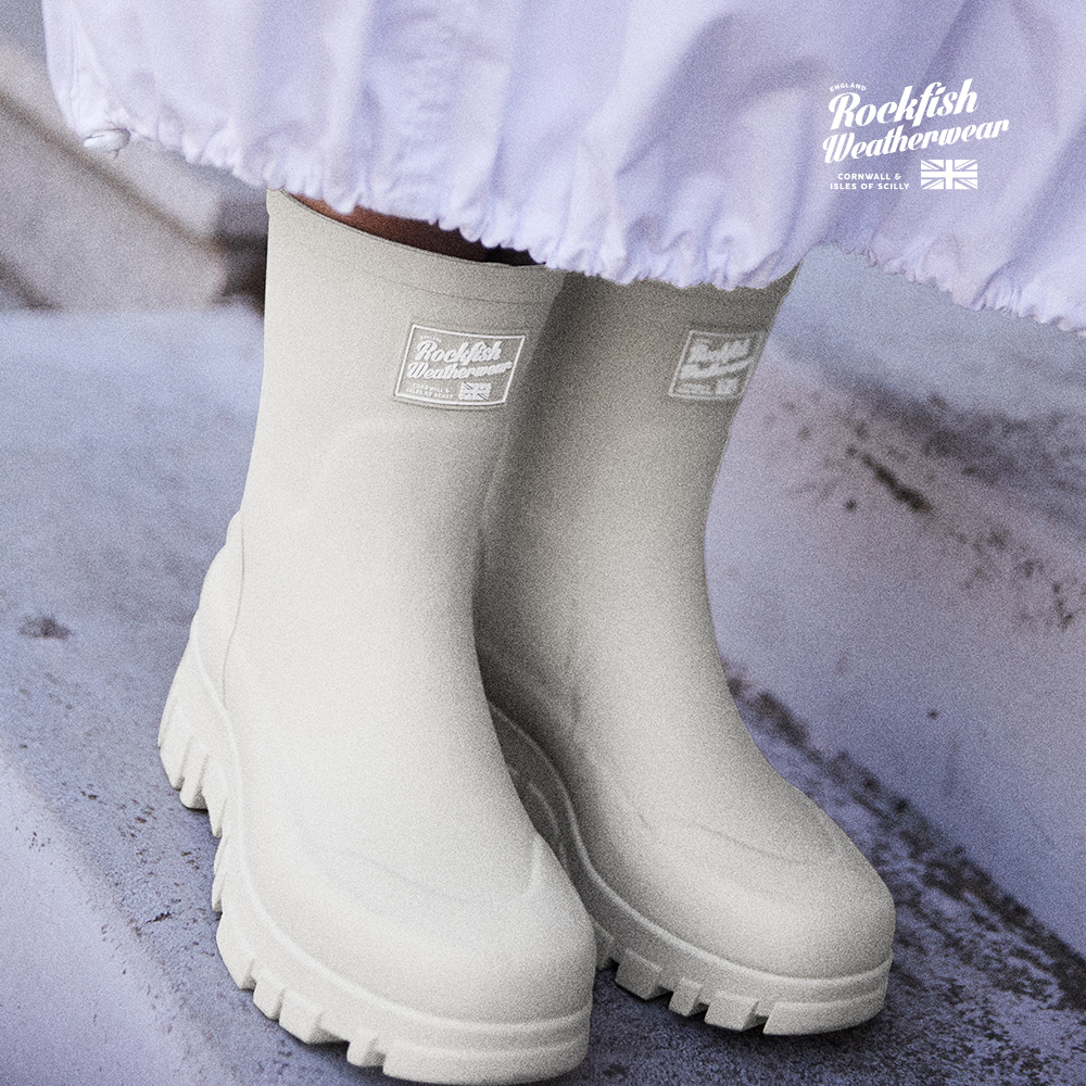 韓國Rockfish Weatherwear - FLATFORM RAIN BOOTS MIDDLE - CREAM
