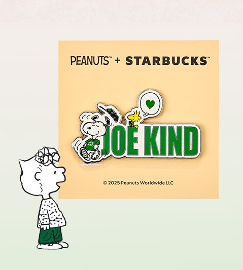 韓國 Starbucks - 史努比聯名  Joe Kind 別針