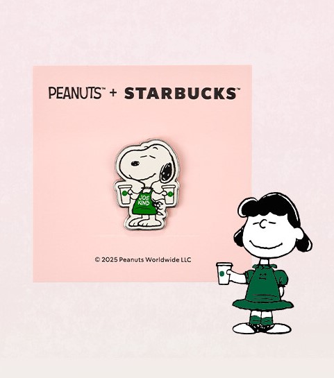 韓國 Starbucks - 史努比聯名 咖啡師史努比別針