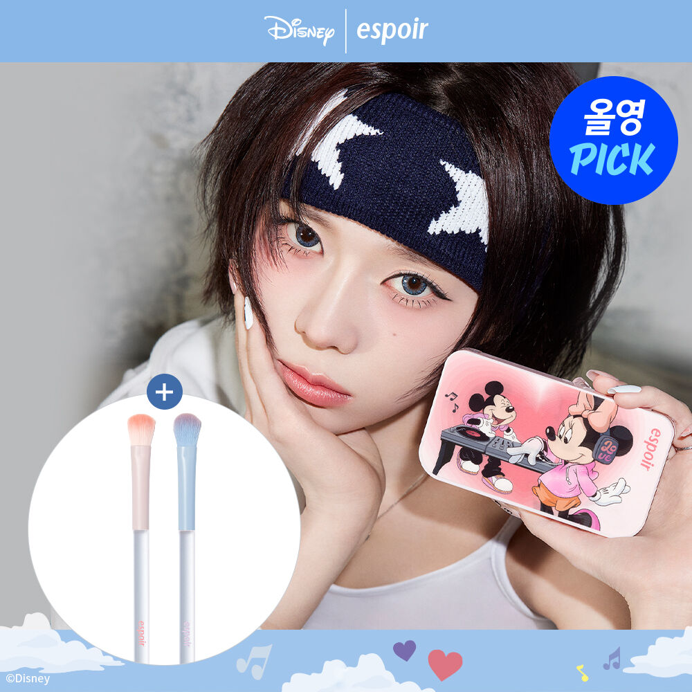 韓國 Olive Young 特別優惠套裝 - [DISNEY EDITION] Espoir Eye Core Palette Set (+Brush) 眼影盤套裝 (+刷子) ♡OLIVE YOUNG